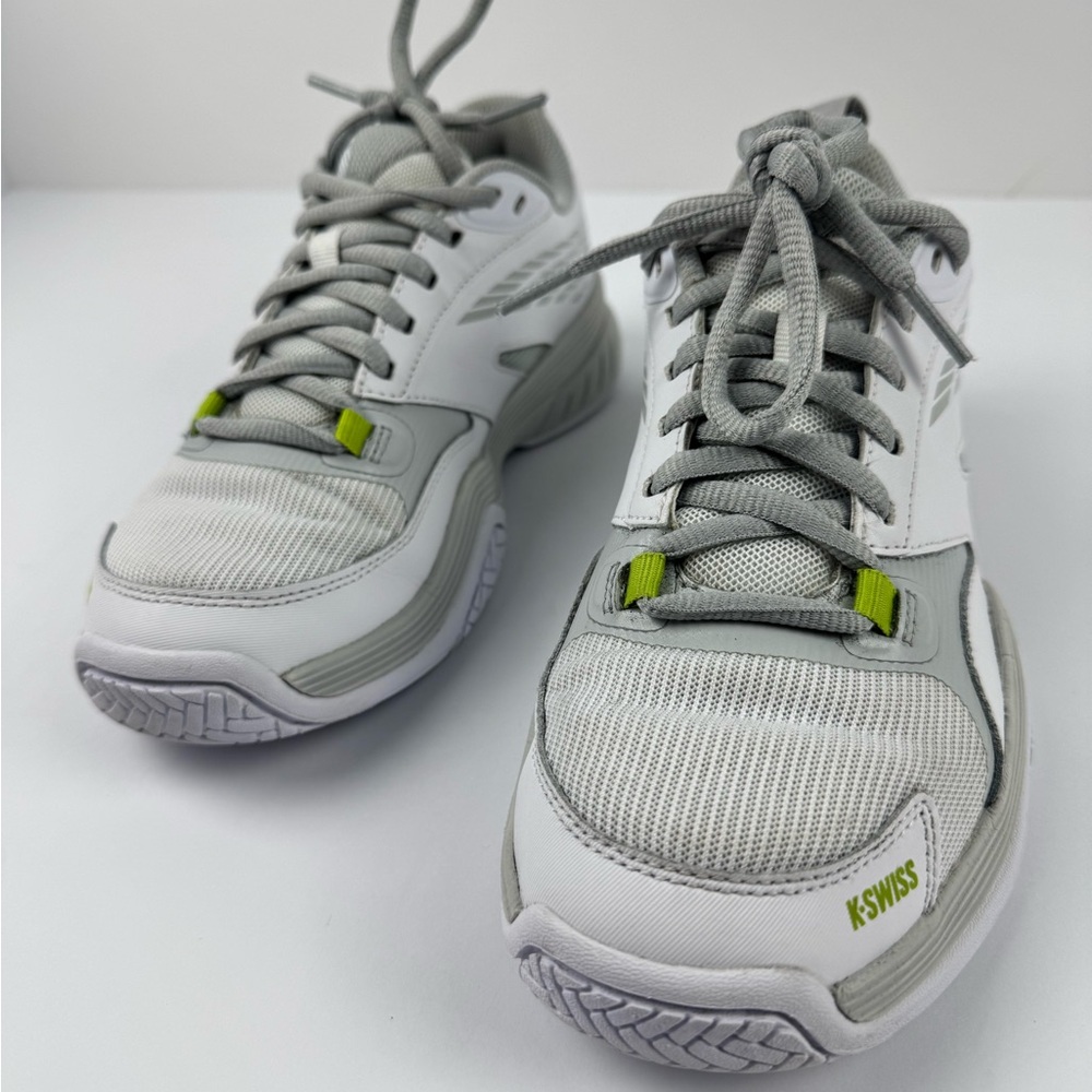 K-Swiss Men's White and Gray Athletic Shoes